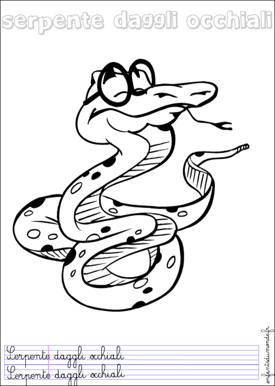 coloriage serpent 1